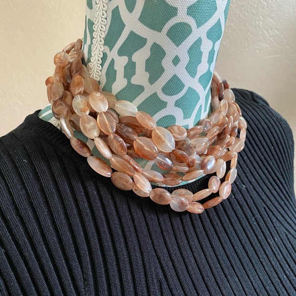 Layered Stone Necklace - Picture 2 of 5